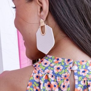 FAUX LEATHER EARRINGS